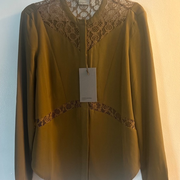 Vero Moda Blouse Sz M. in Mocha Color. NWT - Picture 6 of 6